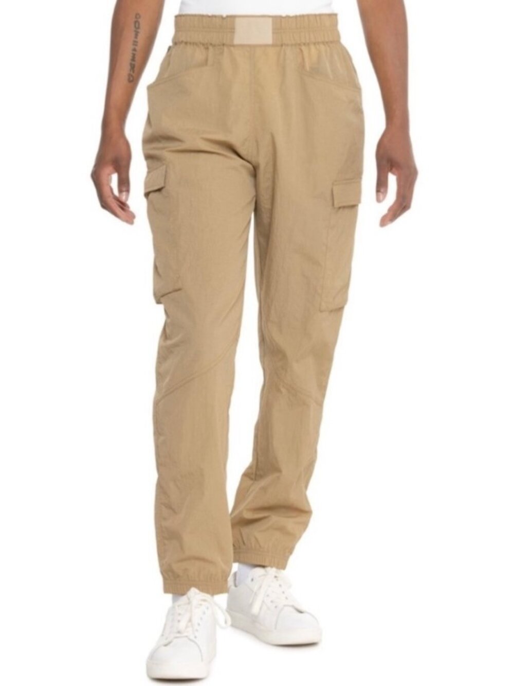 prAnA Crossback Jogger Size Medium Tan High Rise Elastic Cargo Gorpcore Indie - Picture 13 of 13